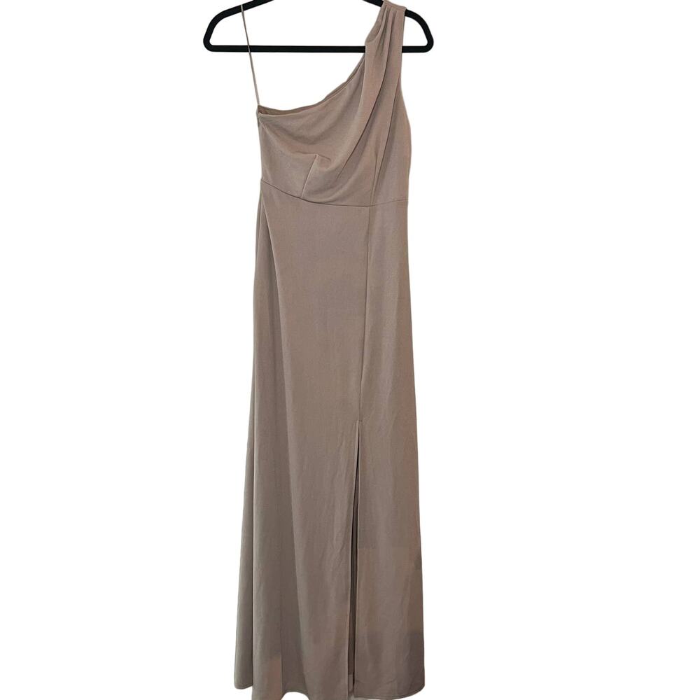Birdy Grey KIRA DRESS CREPE TAUPE Bridesmaids dress Size Small